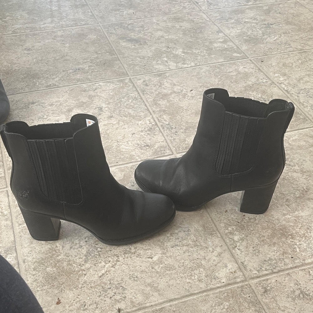 Timberland Black Heeled Boots - Picture 3 of 7
